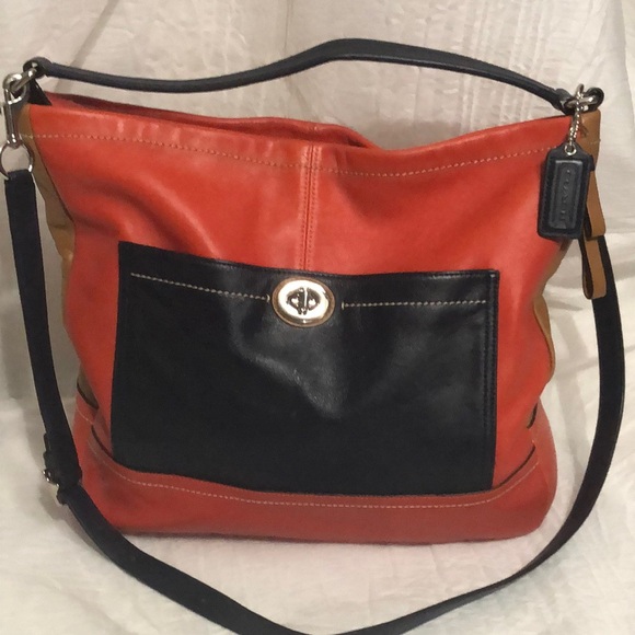 Coach Handbags - Coach Park Color Block  Leather Hobo Bag EUC